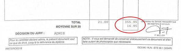 Bulletin relevé de notes de Clément pour son BTS CJN Bulletin relevé de notes de Clément pour son BTS CJN